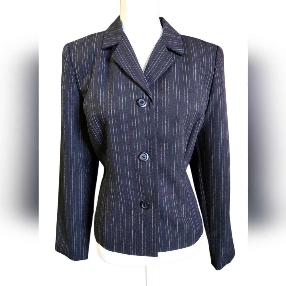 Karen Scott Black Blazer Tailored Suit Jacket